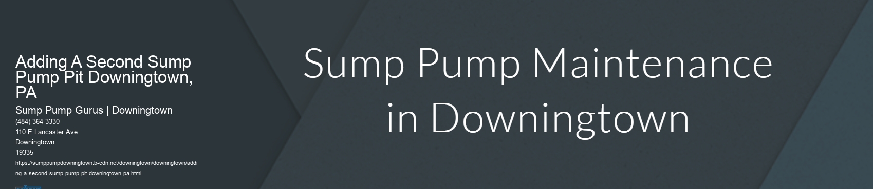 Adding A Second Sump Pump Pit Downingtown, PA