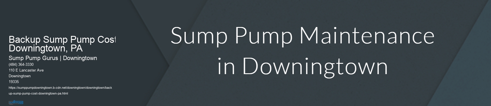 Backup Sump Pump Cost Downingtown, PA