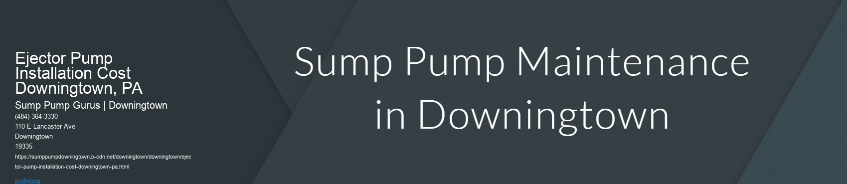 Ejector Pump Installation Cost Downingtown, PA
