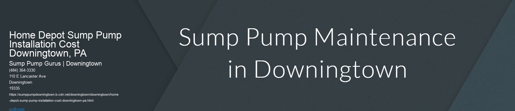 Home Depot Sump Pump Installation Cost Downingtown, PA