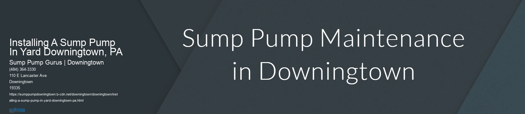 Installing A Sump Pump In Yard Downingtown, PA