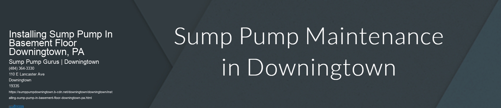 Installing Sump Pump In Basement Floor Downingtown, PA