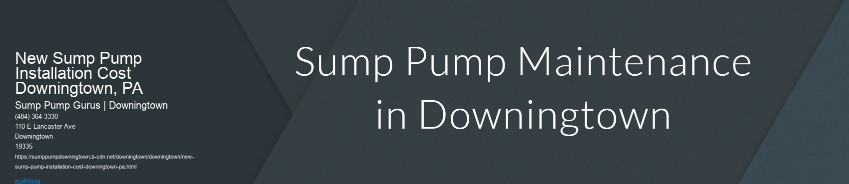 New Sump Pump Installation Cost Downingtown, PA