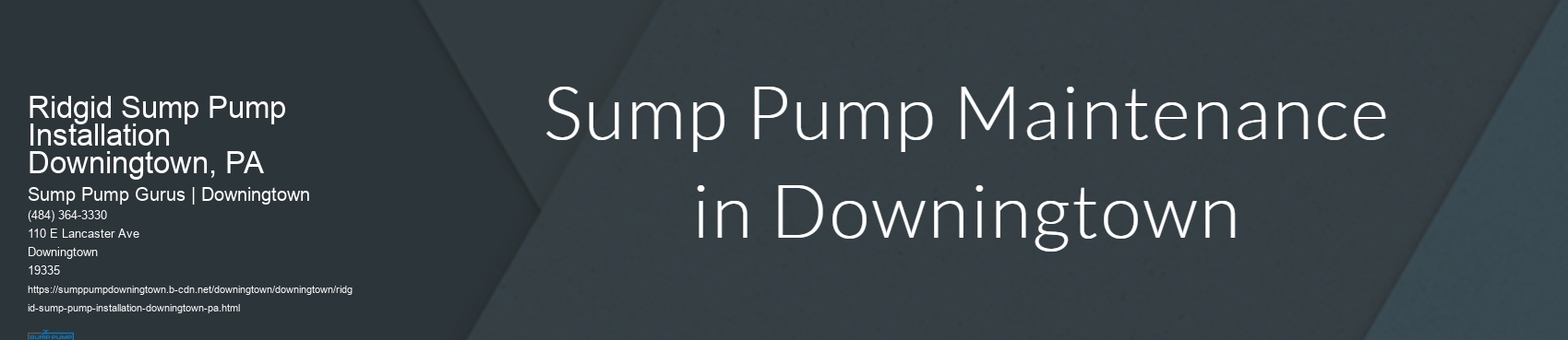 Ridgid Sump Pump Installation Downingtown, PA