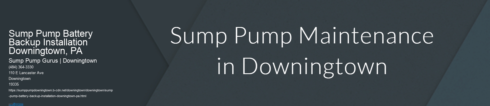 Sump Pump Battery Backup Installation Downingtown, PA