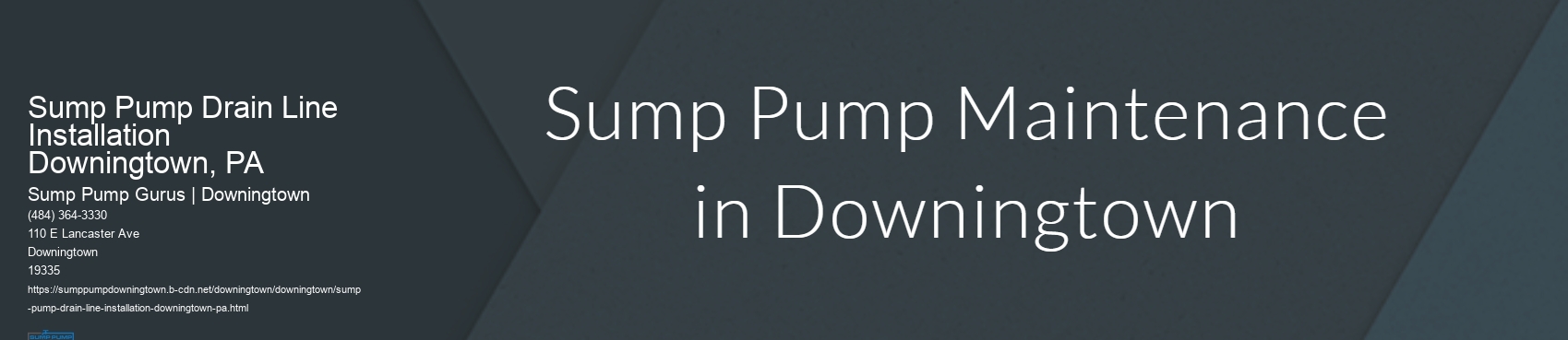 Sump Pump Drain Line Installation Downingtown, PA