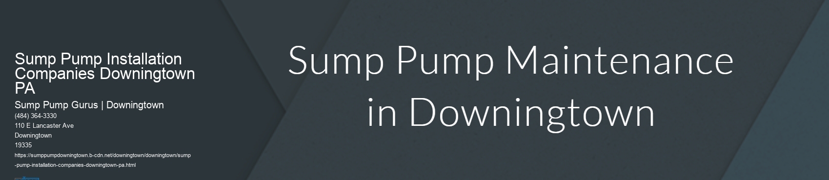 Sump Pump Installation Companies Downingtown, PA