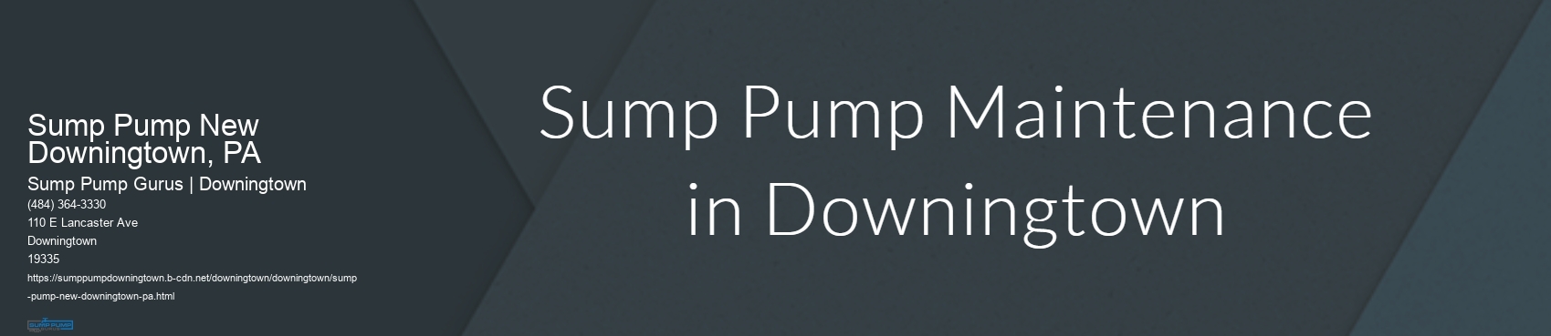 Sump Pump New Downingtown, PA