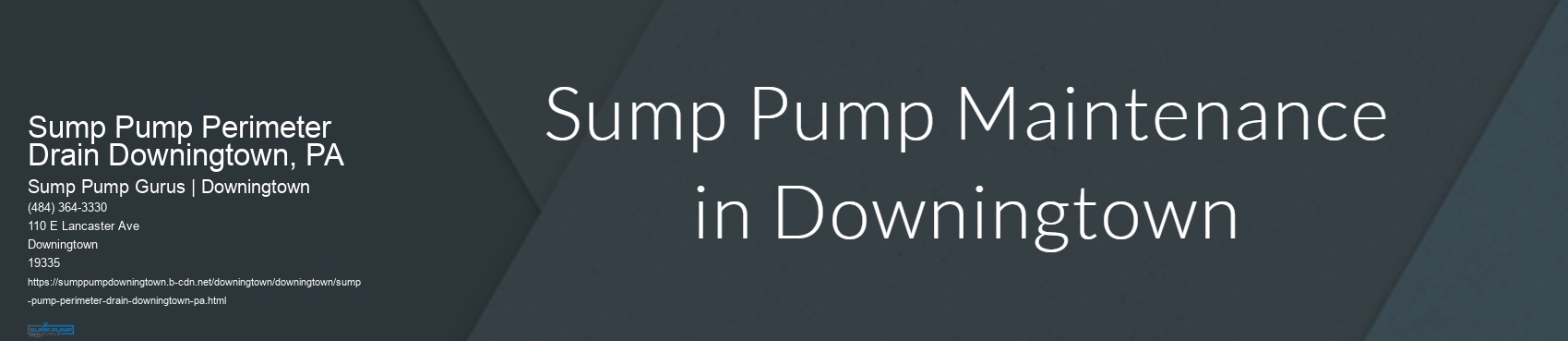 Sump Pump Perimeter Drain Downingtown, PA